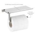 15YRS OEM/ODM experience factory Plated Toilet Paper Holder with Shelf for Mobile Phone for Bathroom